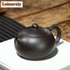 280ml Traditional Yixing Purple Clay Teapots Handmade Xishi Pot Raw Ore Black Gold Mud Kettle Chinese Zisha Tea Set Teaware Gift