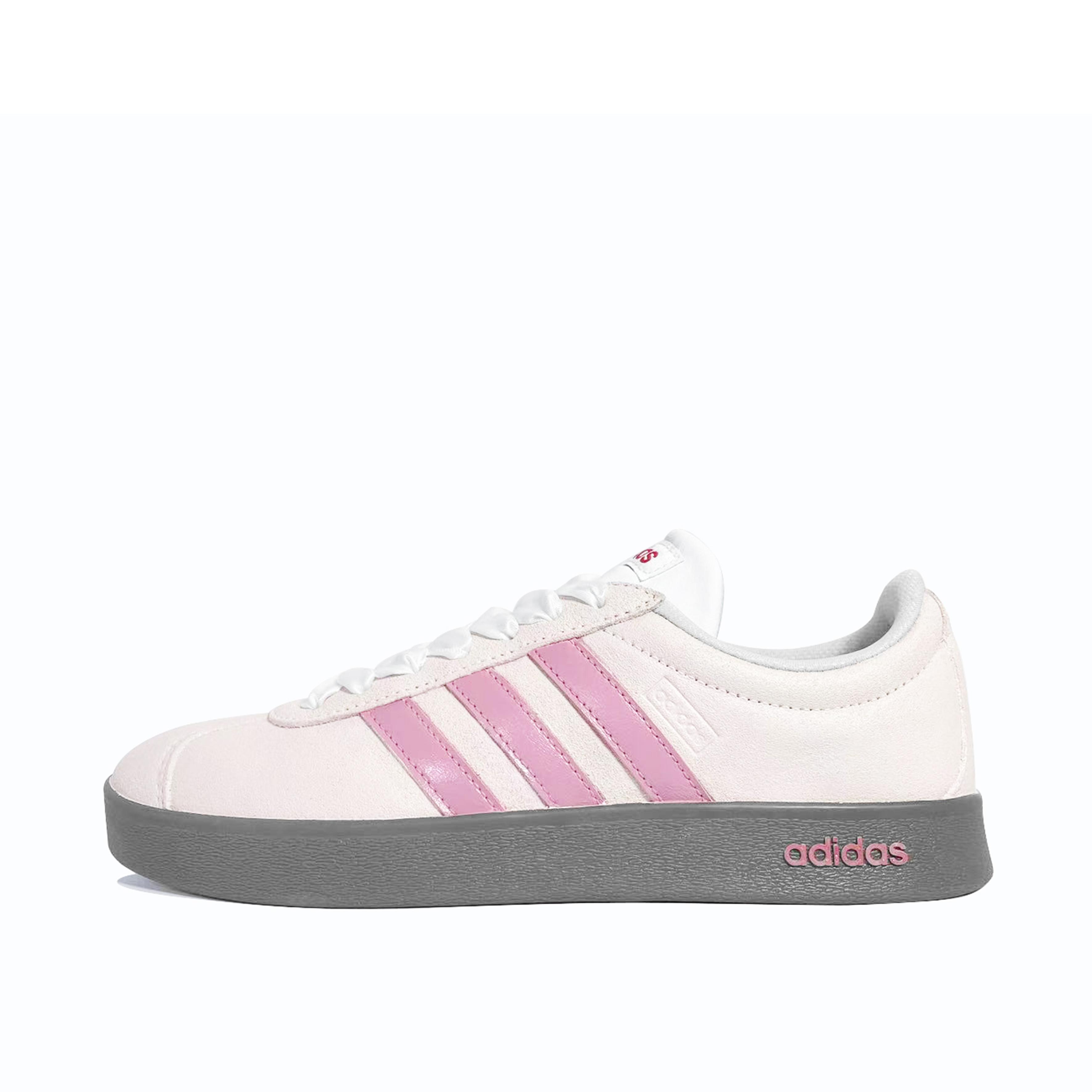 

Adidas VL COURT 2.0 Brocade Dance In Crimson Satin Coverage Quick Dry Lightweight Low top Skateboard Shoes Unisex Pink HQ1802(Team847-) 35⅔