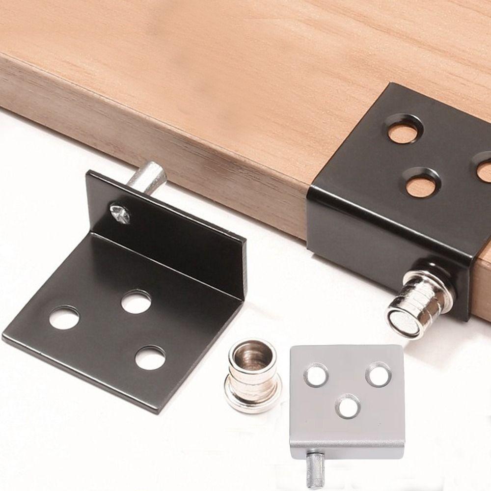 1pair Stainless Steel Pivot CT Corner Codes Silver Bushing Concealed Hinges Drawers Door Hinges