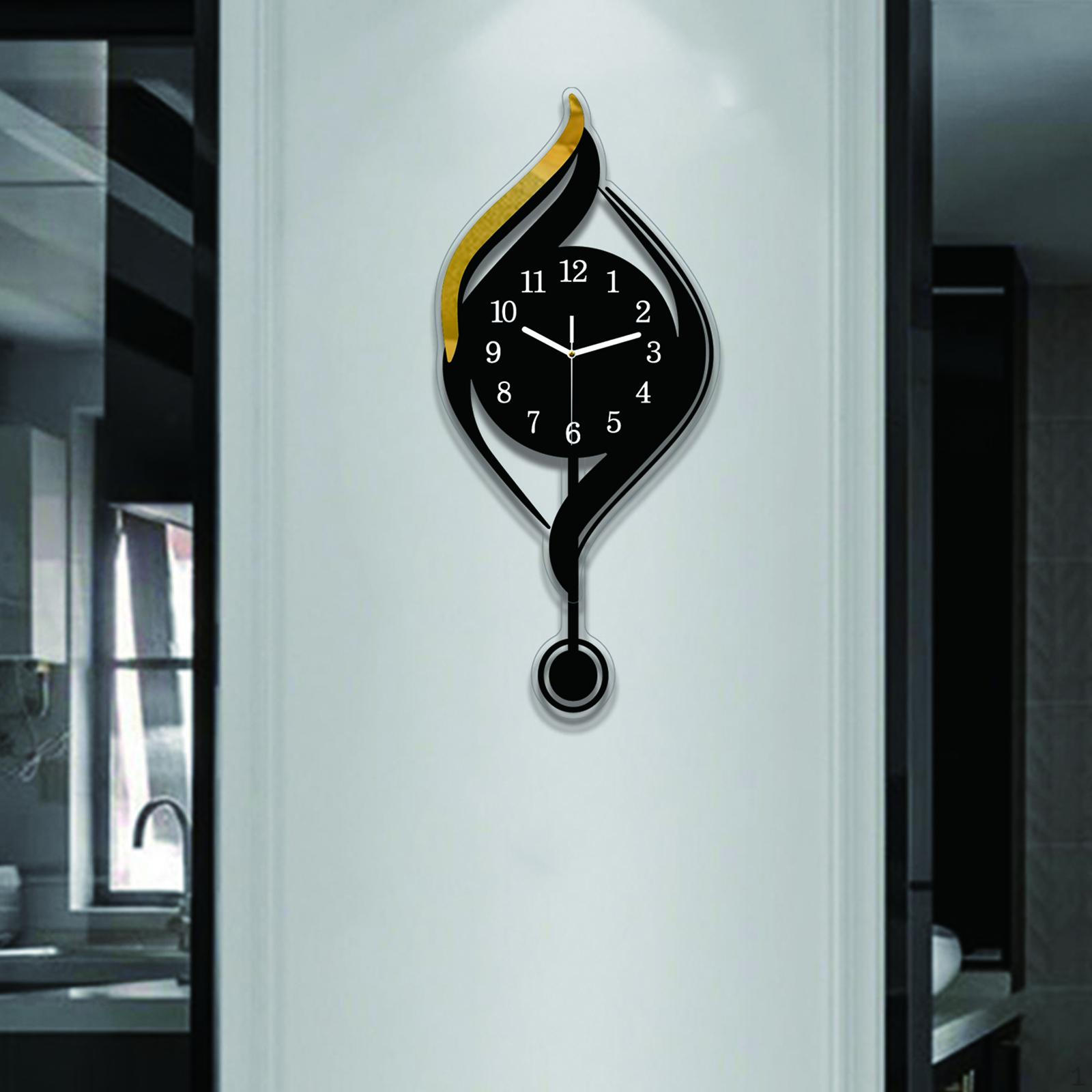 

Analog Wall Clock with Arabic Numbers for Living Room, Suitable Study And Bathroom чорний