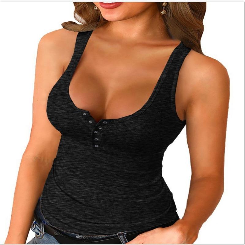 Wall Size Trendy Slim Fit Solid Color Base Shirt Vest