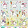 Easter 2026 Cartoon Bunny Animal Window Glass Stickers