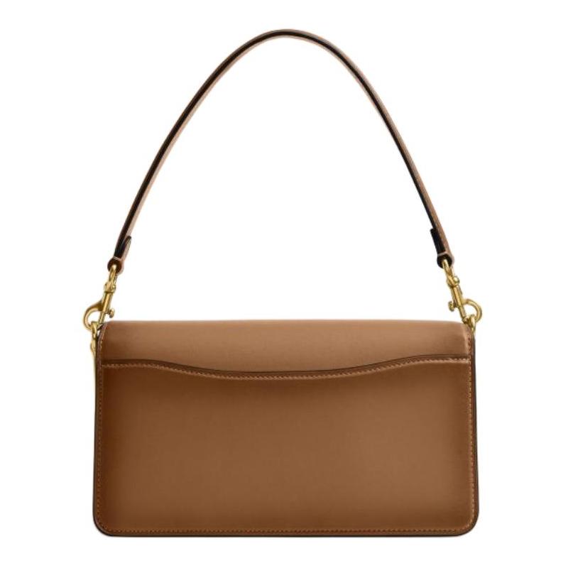 Coach Tabby 26 Classic Logo Decoration Calf Leather Shoulder Handbag Medium Women's Honey Brown