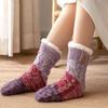 Women Winter Knit Thicken Fleece Lined Indoor Socks Warm Fuzzy Slipper Sock Gift