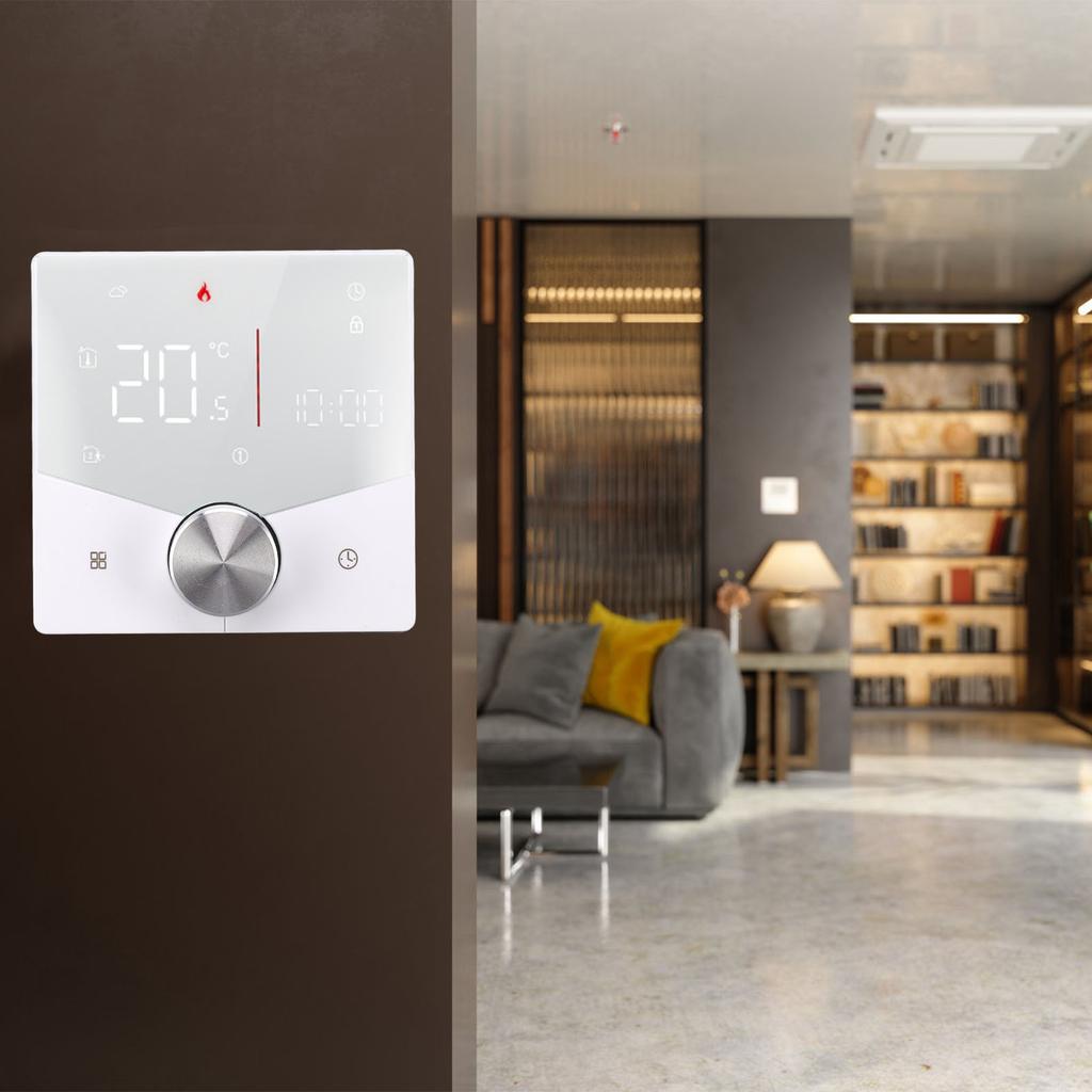 Smart Thermostat Knob Design LCD Color Display Panel Digital Thermostat for Sauna Room Underfloor Heating System