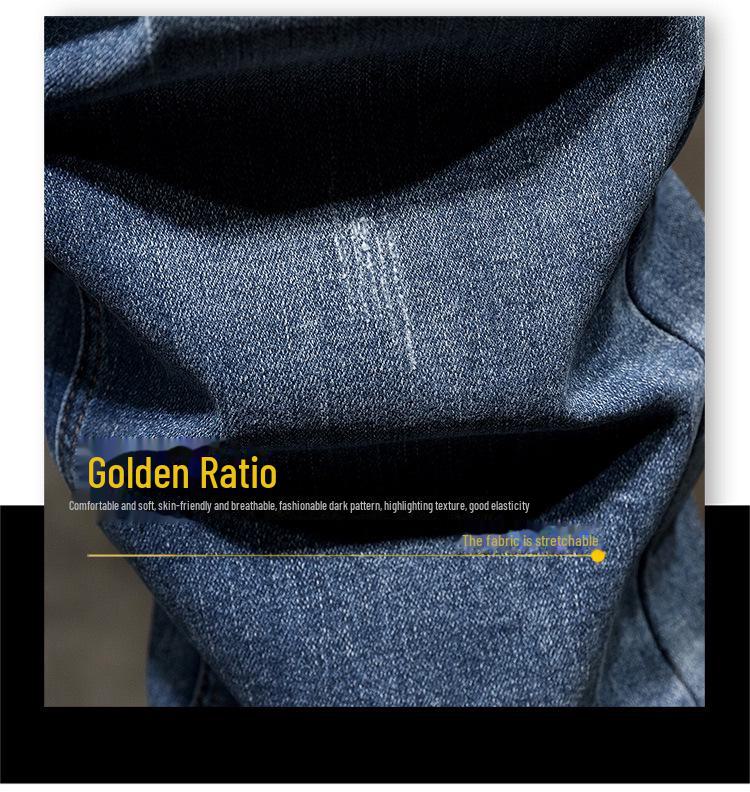 2023 Spring/Summer Men's High Elastic Slim Fit Harem Jeans - Trendy Plus Size.