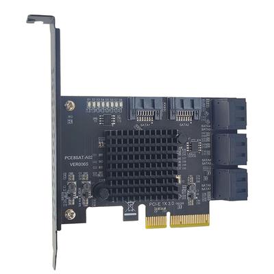 Karta PCIe SATA 8 portů SATA3.0 Low Profile Bracket 6 Gb/s SATA3.0 PCIe karta 8 portů SATA PCIE 3.0 GEN3 4X pro PC zařízení