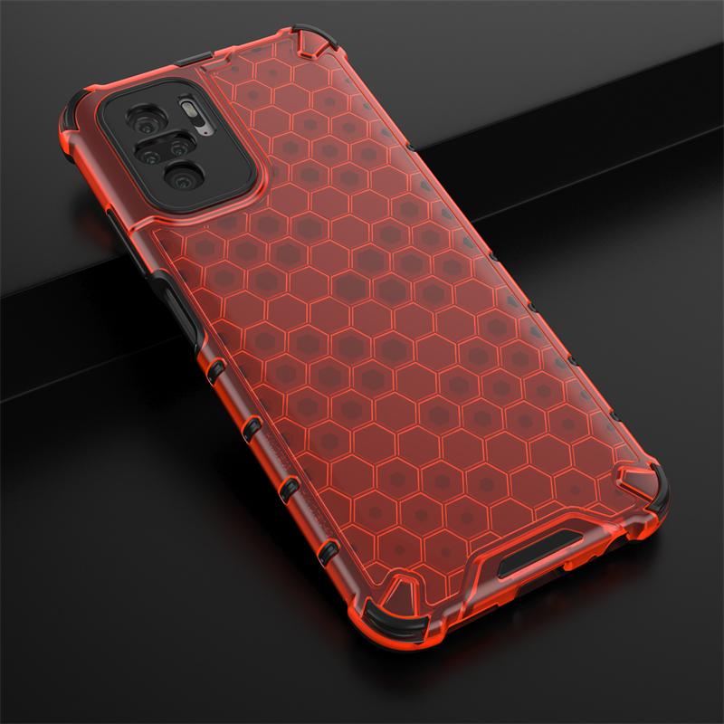 Shockproof Transparent Case For Xiaomi Poco M5S Honeycomb Armor Back Case For Poco M5S Case Cover For Poco M5S M3 F4 X3 X4 GT 5G