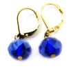 Les Trésors De Lily [J4031] - 'Mineralia' Designer-Ohrringe in Saphirblau