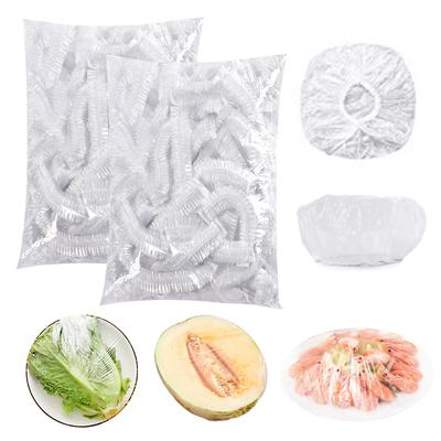 100 pezzi sacchetto di plastica usa e getta copertura per alimenti avvolgere sacchetti per alimenti elastici conservazione organizzatore da cucina sacchetto fresco per ciotole di frutta tappi di imballaggio