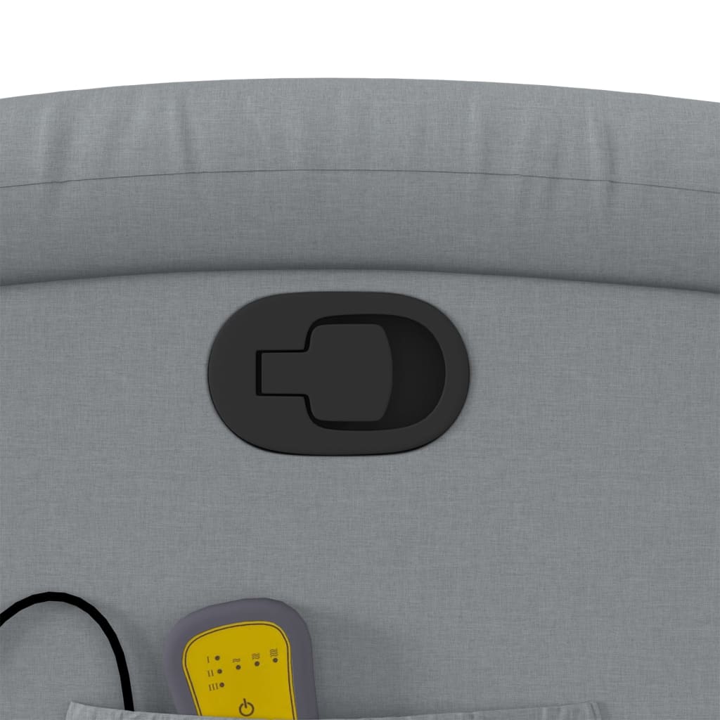 Massage Relax Chair Light Gray Fabric