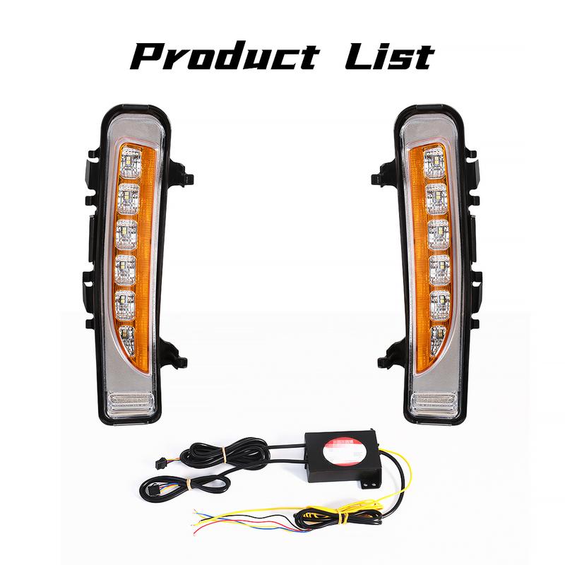Car LED Daytime Running Light DRL For Ford Edge 2009 2010 2011 2012 2013 2014 Dynamic Turn Signal White Yellow Blue Fog Lamp 12V