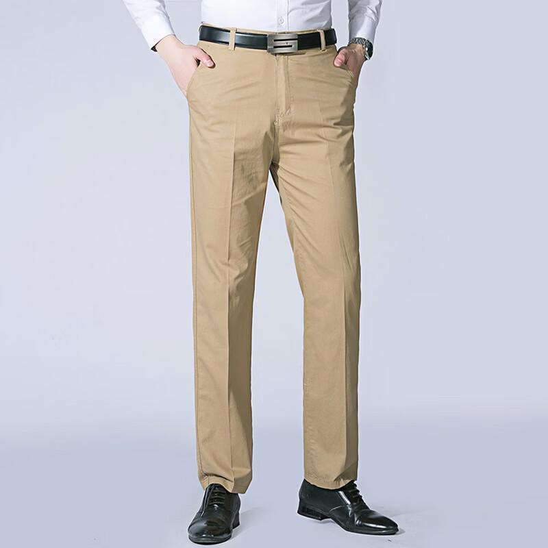 TUCANO Men's Business Casual Straight-Leg Trousers