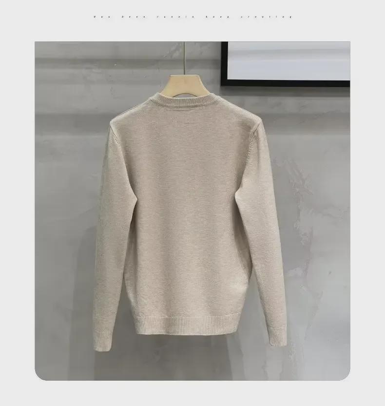 2023 Men's Light Luxury Autumn/Winter Sweaters - European & American Fashion, Warm Round Neck Casual Wear