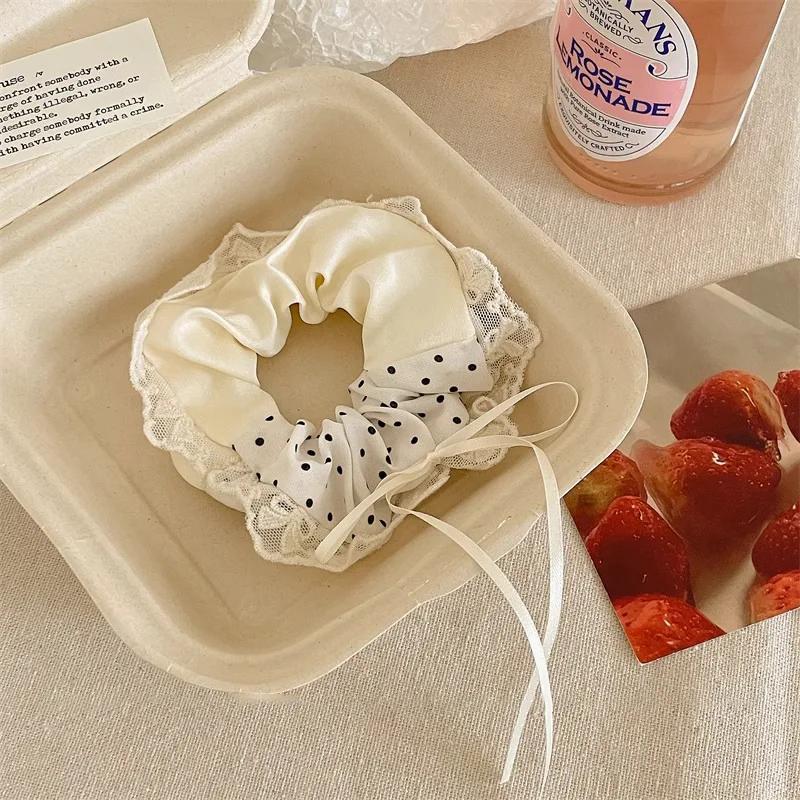 New Women Lace Scrunchies Elastic Hair Band Ponytail Holder Tie Hair Hoop Scrunchy Rubber Band Girl Hair Accessories Headwear