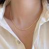 1Pcs New Titanium Steel Chain Necklace 45cm Non-fading Clavicle Chain All-match M-shaped Women's Simple Necklace