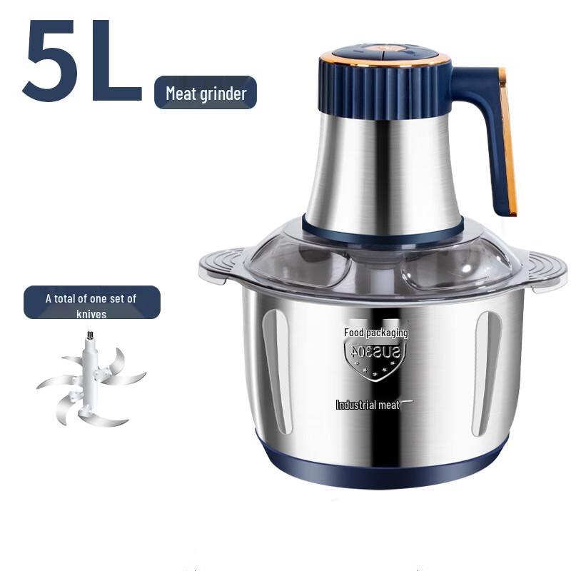 Zuo Zhi Xun 5L Stainless Steel Electric Meat Grinder & Food Processor