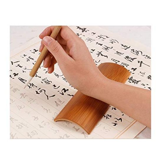 Isshinsai Armbürste Natürliche Kalligrafiewerkzeuge Bambus Kopieren Hält Tinte und Hände von Flecken auf Ihrer Arbeit Kissen, Briefbeschwerer, Ablage, Bambus, - Schnitzen,