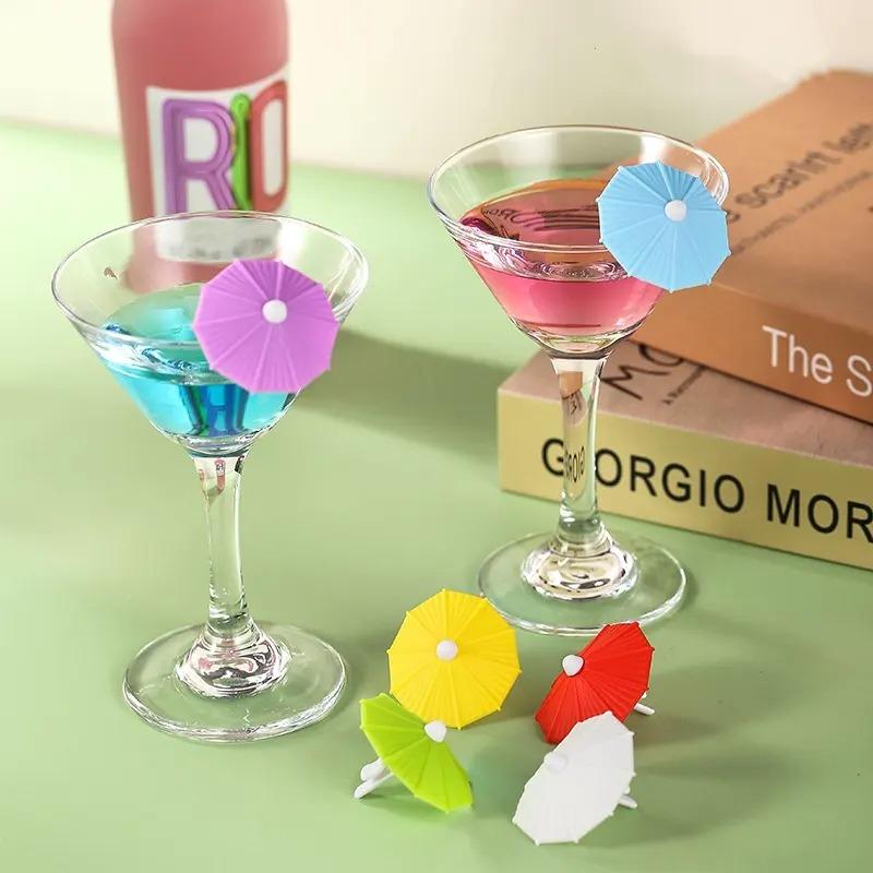 6-120PCS Wine Glass Markers Drink Fruit Cake Sticks Mini Umbrella Cocktail Parasols Wedding Decora Birthday Party Supplies