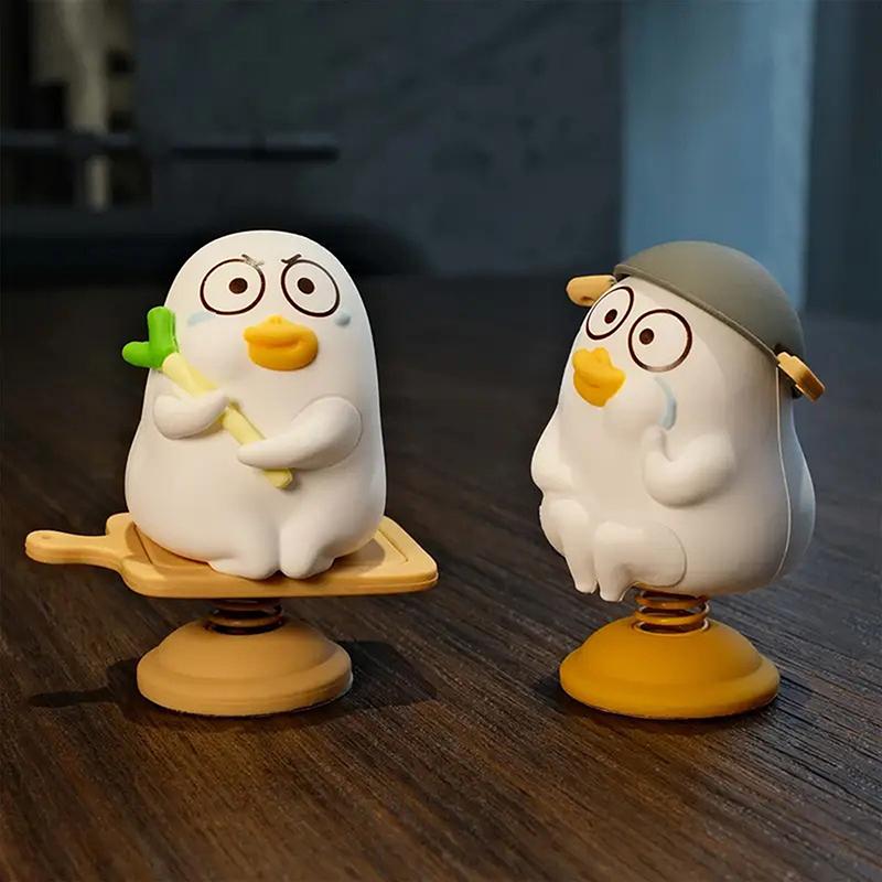 Funny Little Liu Duck Shaking Car Ornaments Statue Cartoon Little Liu Duck Car Decoration Cute Collection Car Bobblehead Figure