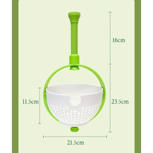 Ladfrol Salad Spinner, Dishwasher-Safe Colander, Kitchen Tool, Gift, Manual Drainer, Vegetable Spinner Bowl with Handle, Stylish Kitchen Utensil, Cook