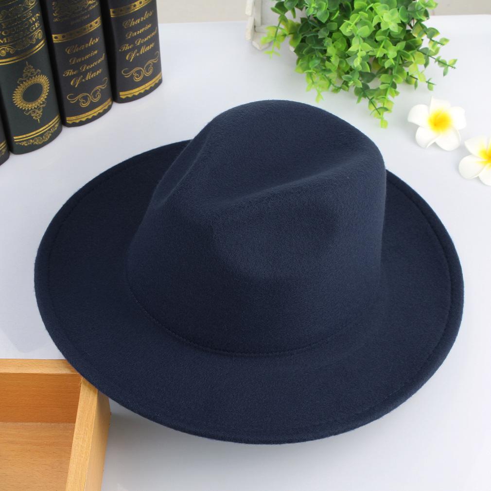 Wool Top Hat Women'S Autumn And Winter Extended Brim Hat French Retro Warm Jazz Hat Manufacturer