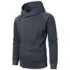 Men's Fashion Hoodie with Side Zipper - Solid Color Casual Cardigan