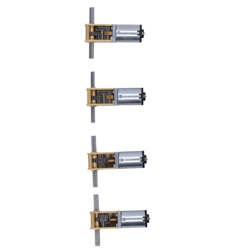 4 Stück Set DC Getriebemotor 8RPM 13RPM 26RPM 68RPM Starke Leitfähigkeit Doppelwelle Schneckengetriebe