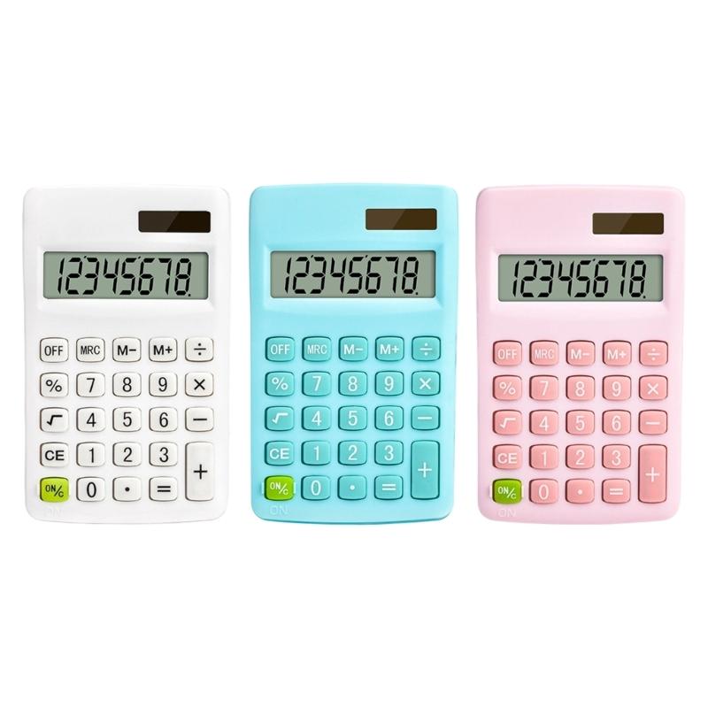 8 Digit Desktop Calculator Large LCD Display Solar/Battery Double Power Office Calculator for Home School Computing Use