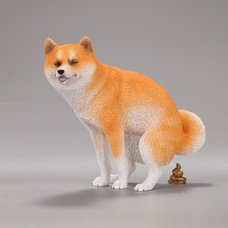 Creative Shiba Inu Car & Desk Ornaments - Cute Animal Models for Center Console Decoration