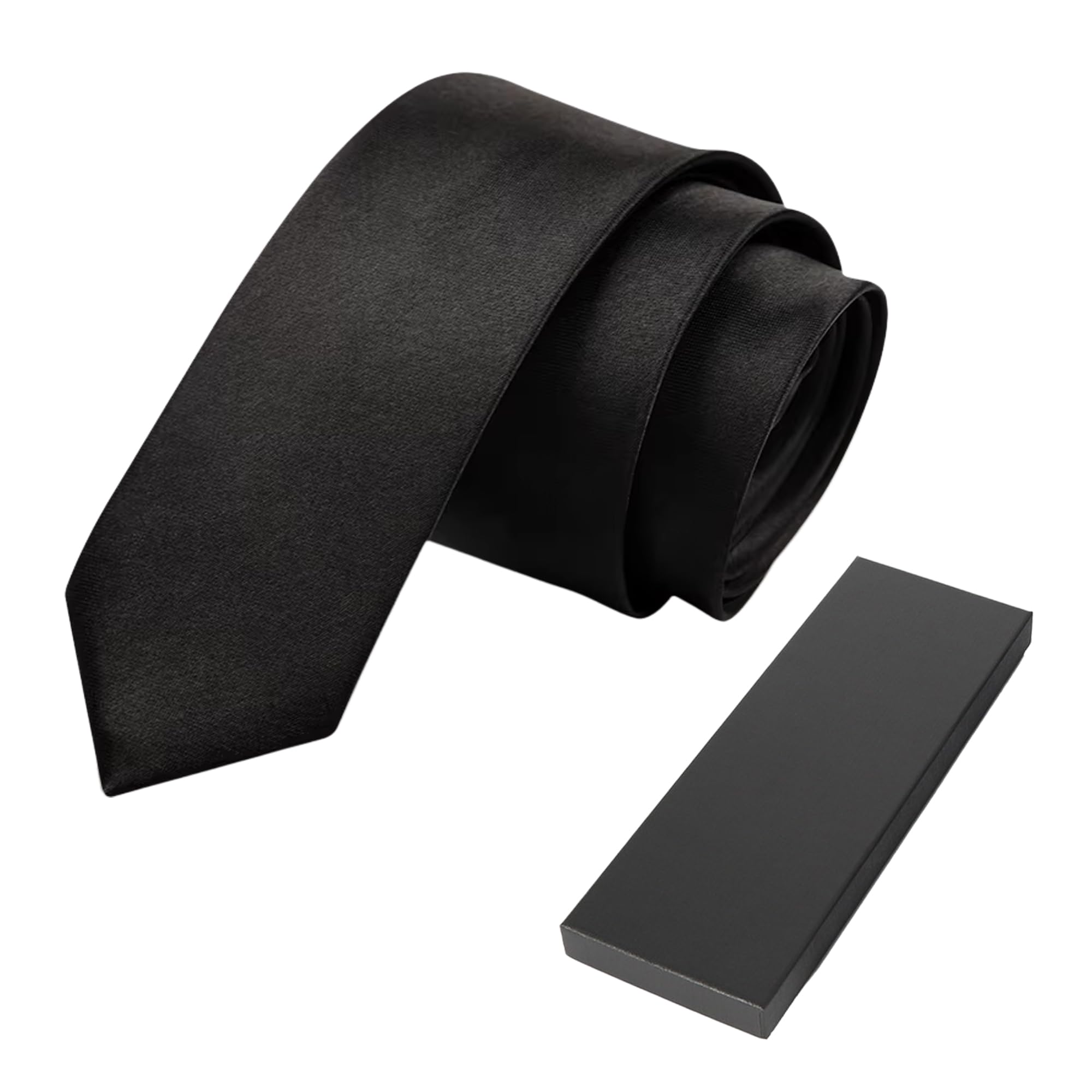 

[DEVENTORZ] Мужской черный однотонный галстук, ручной вязки, для официальных случаев, похорон, поминальных служб, прощаний и других траурных мероприятий, с галстуком и