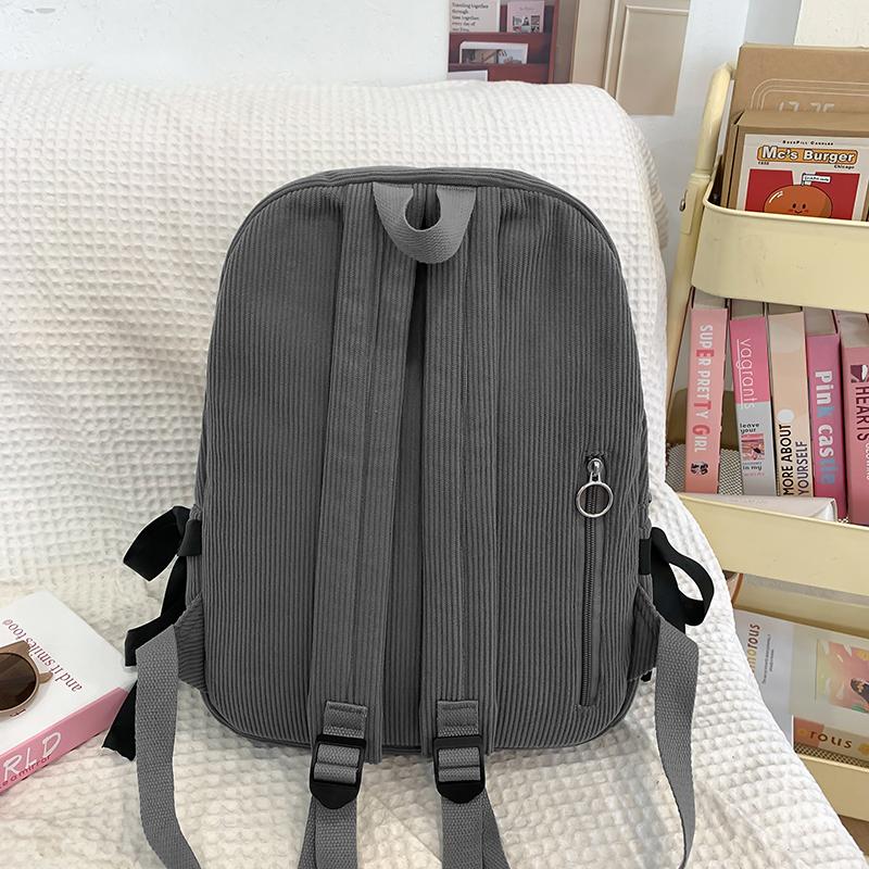 Student Schoolbag Women's Corduroy Backpack Large Capacity Backpack