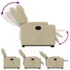 Vidaxl Lift-Up Recliner Armchair, Cream, Fabric Upholstered