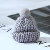 Korean Style Knitted Wool Hat with DIY Pompom Decoration - Mini Christmas Accessory