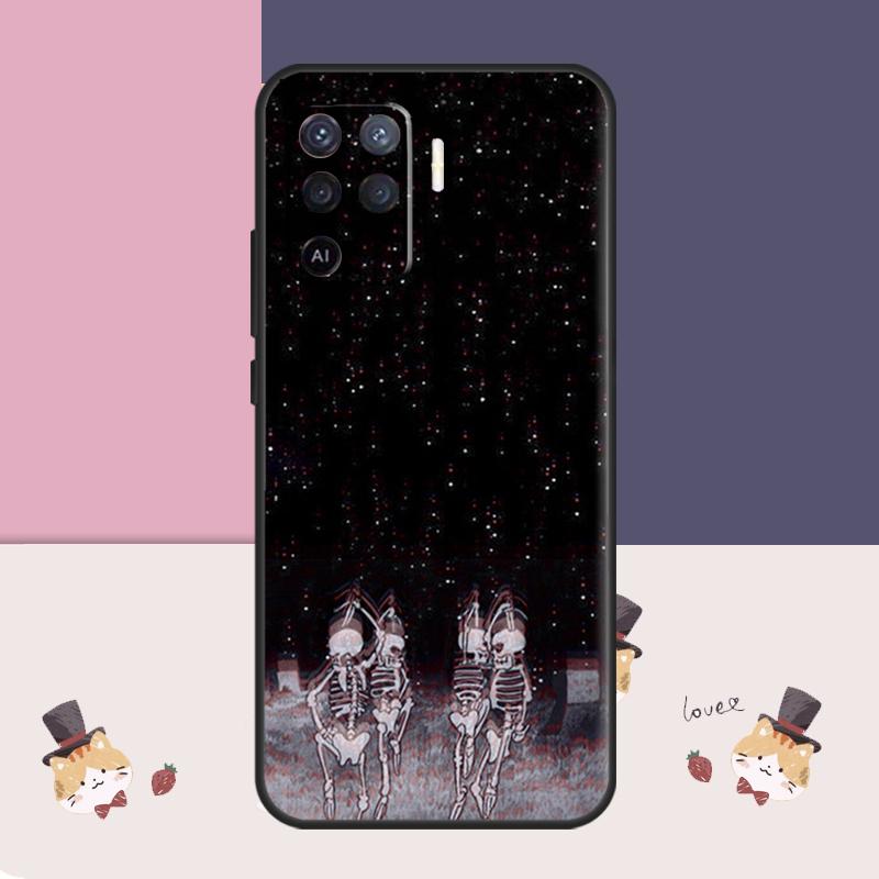 Trippy Skelet Hoesje Voor Oppo A77 A17 A57 A40 A78 A54 A74 A94 A76 A16 A96 A18 A60 A80 A38 A58 A98 A15 A5 Pro