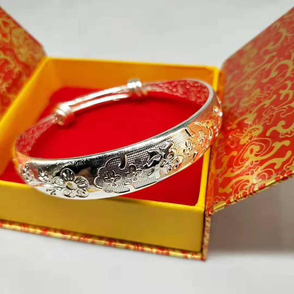 Bransoletka z gwiazdkami posrebrzana na Walentynki dla kobiet - Modny prezent w stylu Douyin dla przyjaciółki