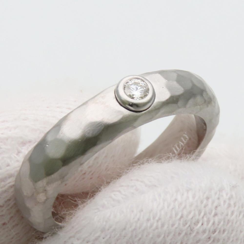 Used TIFFANY&Co. Ring Hamard EU#49 K18 white gold/diamond 6.48g Silver 1PD