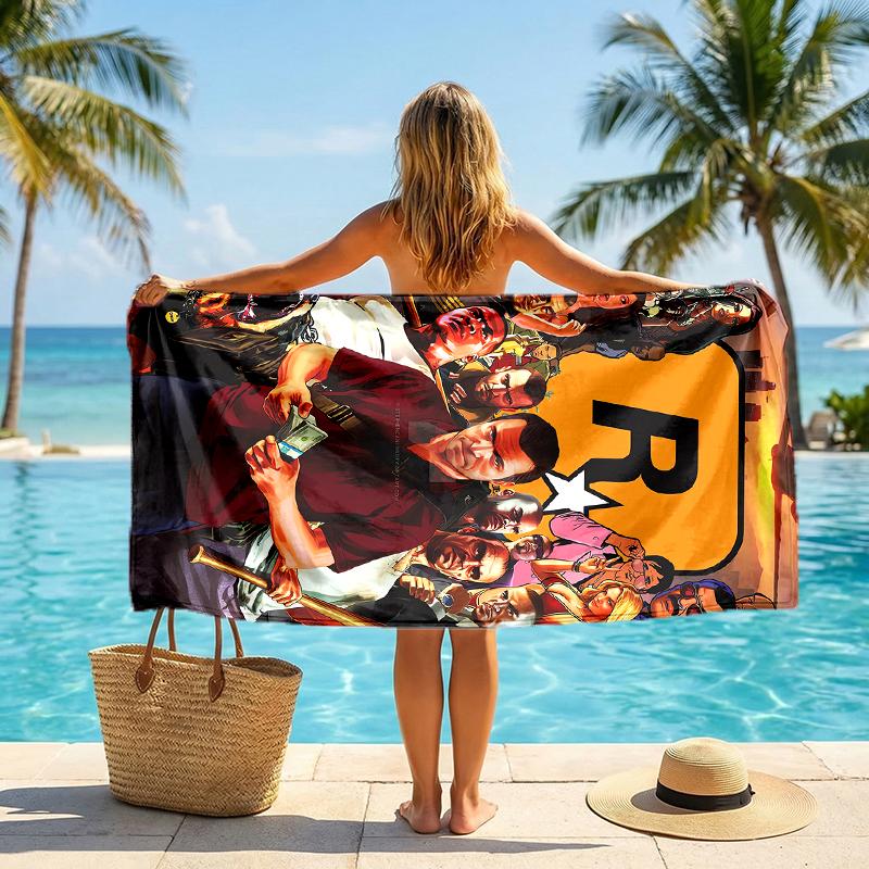 Gta Fashion Beach Towel: Ideal for Summer Adventures Soft, absorbent and quick drying suitable for swimming and bathing
