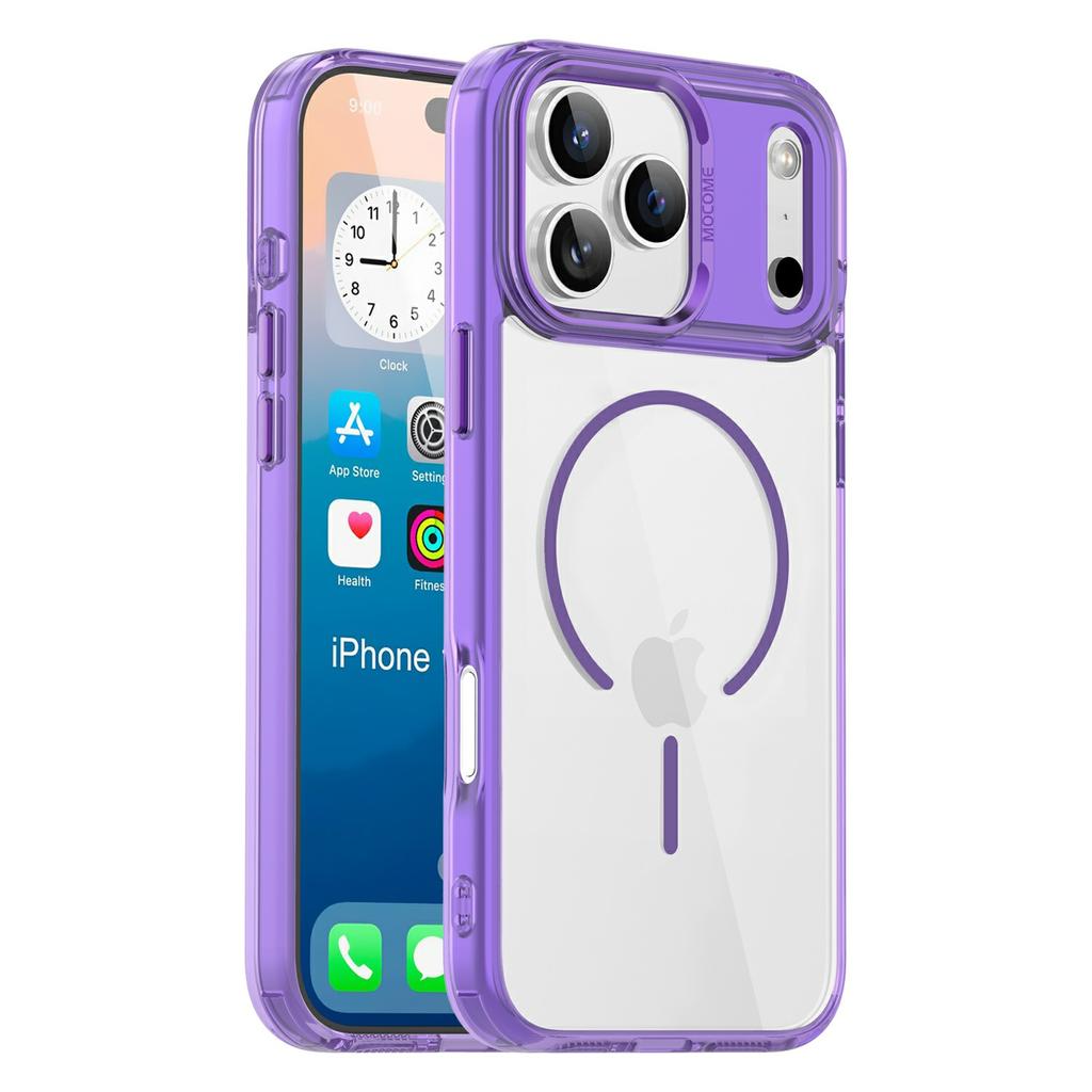 For iPhone 17 Pro Magnetic Case Compatible with MagSafe TPU PC Clear Phone Cover