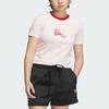 Adidas Originals x Disney Dumbo Logo Print Colorblock Round Neck T-Shirt Women Tops Pink IN1059