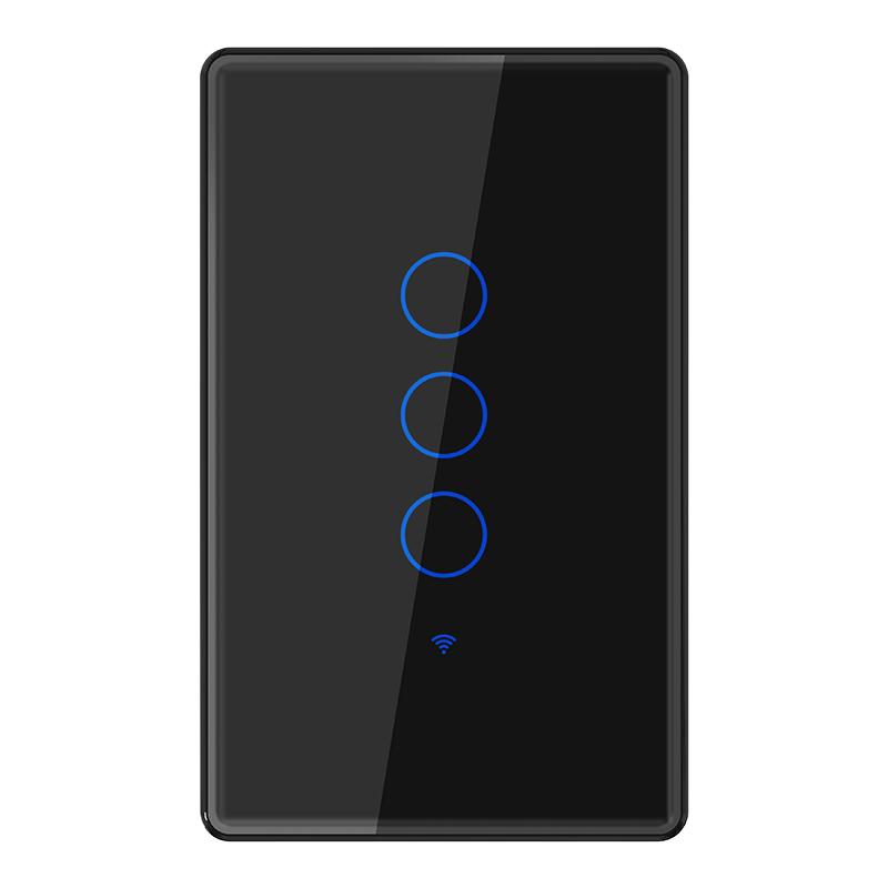 100 240V No Neutral & Neutral Wire 1/2/3/4 Gang Tuya WiFi Light Switch With RF433 Electric Wall Smart Touch Switch