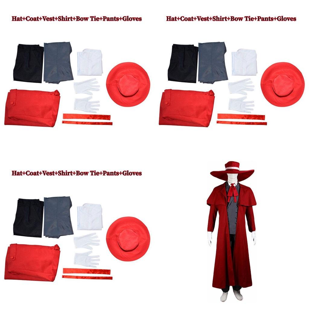 Hellsing Ultimate Alucard Cosplay Kostým Set S Vysoce Kvalitními Materiály Pro Halloween A Vánoční Večírky