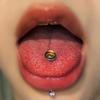 Punk Sexy Opal Stud Stainless Steel Body Jewelry Piercing Jewelry Tongue Ring Tongue Piercings
