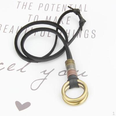 1 Piece Necklace Men's Retro Pendant Double Circle Rings