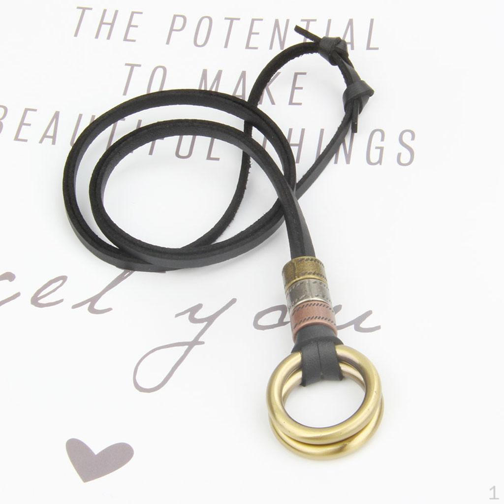 1 шт. Ожерелье Мужское Ретро Подвеска Двойное Кольцо