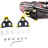 Self-Locking 6-Degree Bicycle Shoe Cleat Set for Road and Mountain Bikes with Lock-In Technology