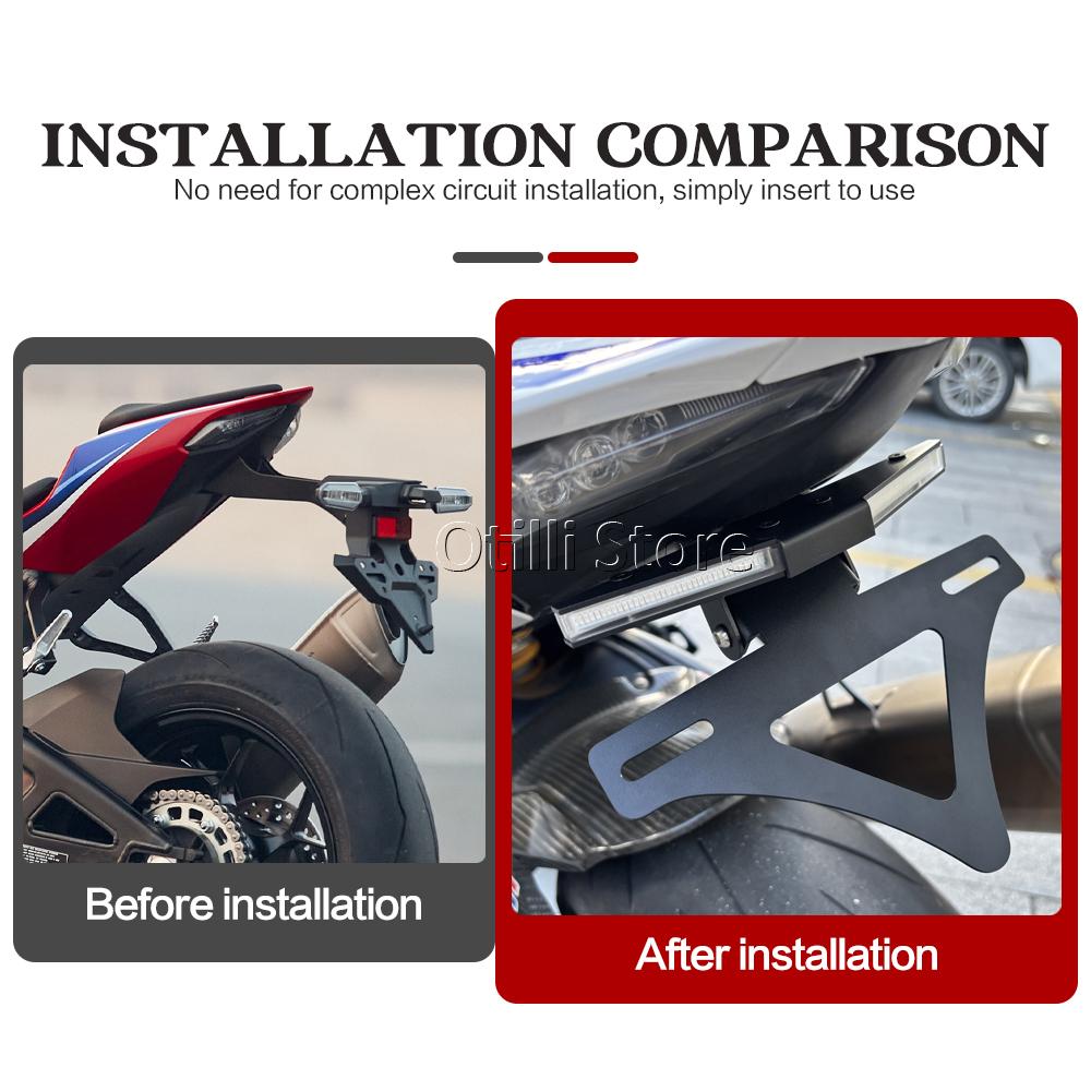 Motorcycle Integrated License Plate Holder LED Tail Lights Turn Signal Light For HONDA CBR1000RR CBR1000RR-R CBR 1000RR 20-2025