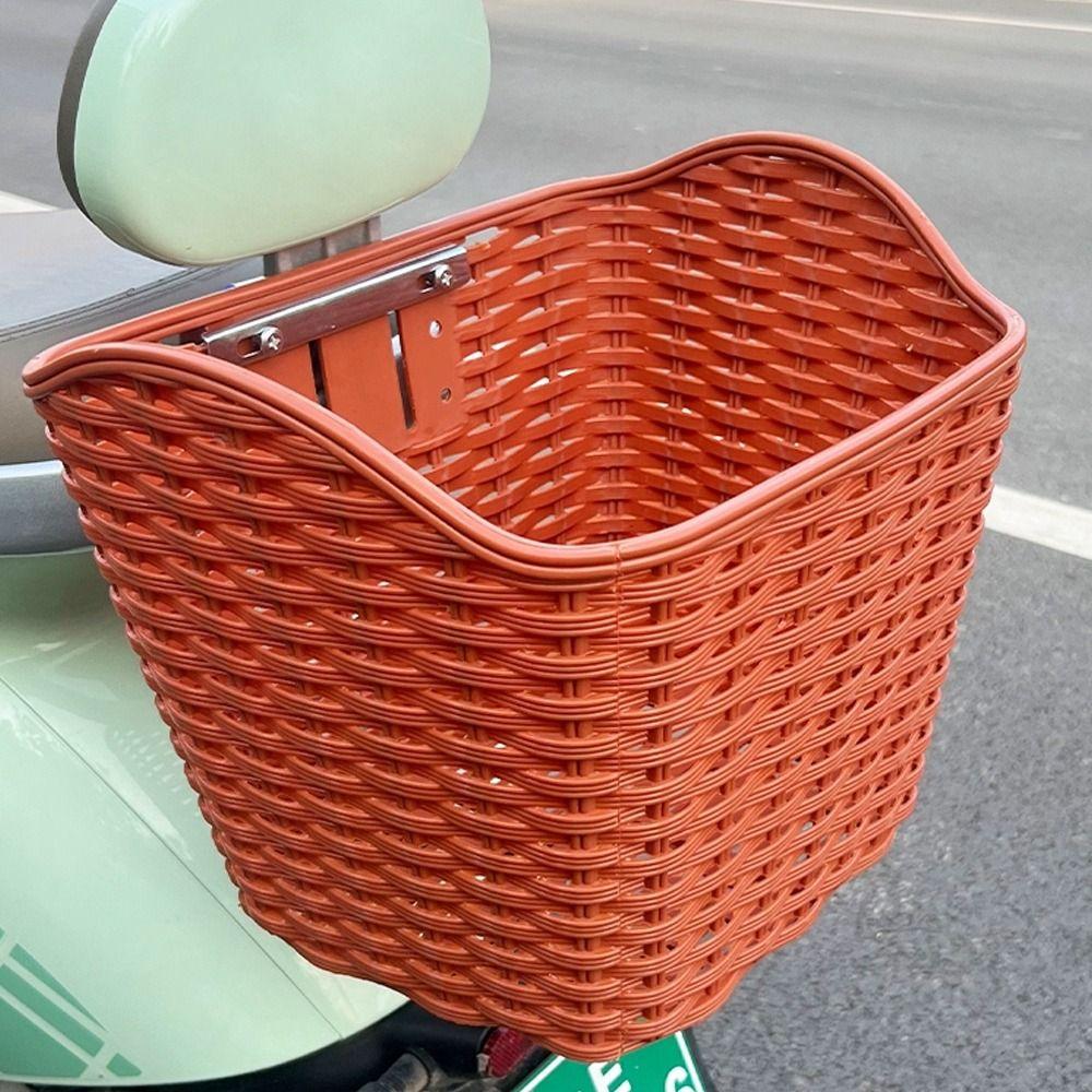 Plastic Bicycle Storage Bag Hollow Scooter Handlebar Basket  Rear Cycling Accessories