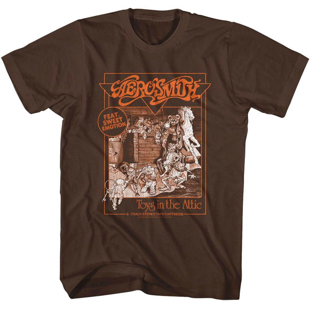 Men s Aerosmith Aerosmith Toys 8 Track T-shirt XX-Large Dark Chocolate 4XL