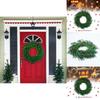 New Soft Touch Realistic Christmas Wreath With Pinecones Red Berries And Norfolk Pine Needles